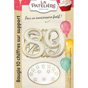 Support et chiffres plastique + bougie