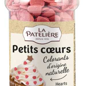 Sugar hearts with natural colorants
