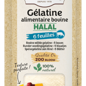 Halal bovine gelatin (6 sheets)