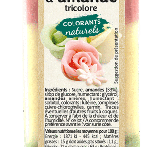 Tricolor almond paste