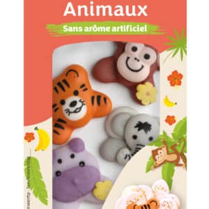 Décorations Animaux en sucre x6