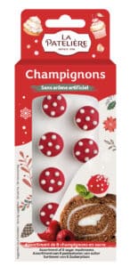 Décorations Champignons en sucre x 8