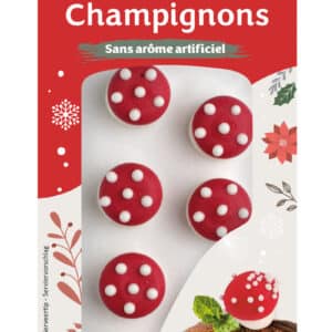 Décorations Champignons en sucre x 8