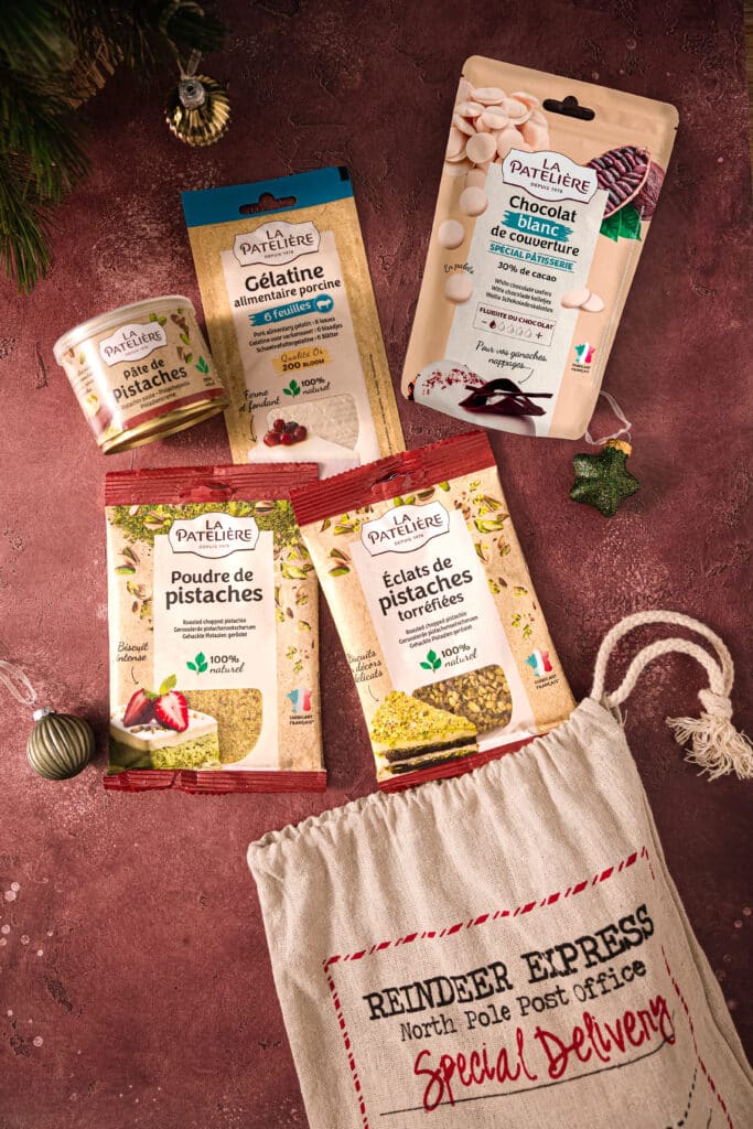 image ingredients pistachio Christmas log