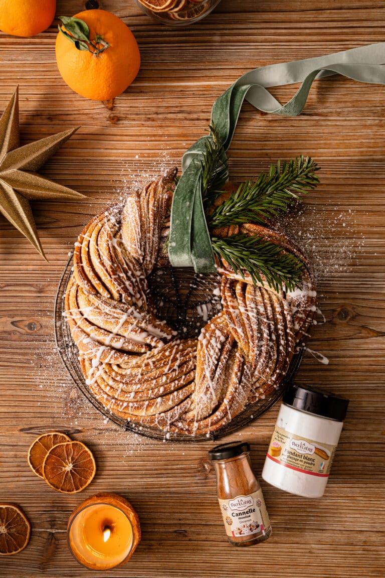 Couronne cannelle orange Noel La Patelière