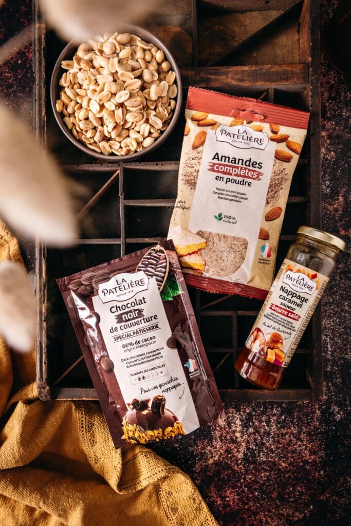 image ingredients recipe chocolate caramel peanut tart