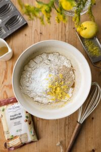 Bol recette ingrédients madeleines citron et noisettes