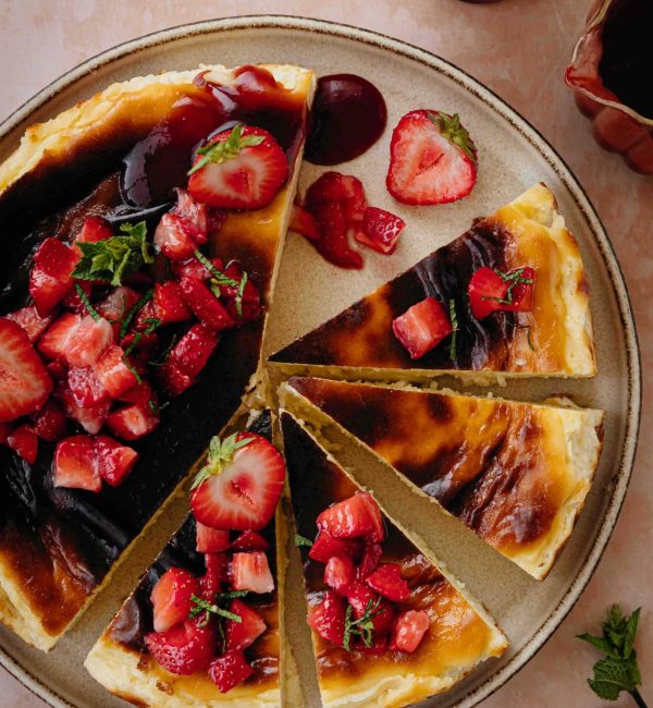 cheesecake basque fraises recette
